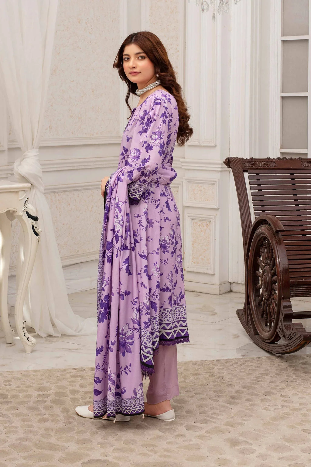 Fabiha By Feroza Digital Printed Linen 3PC D5