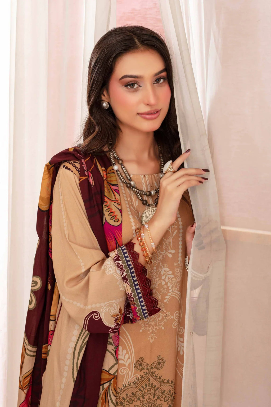 Fabiha By Feroza Digital Printed Linen 3PC D8