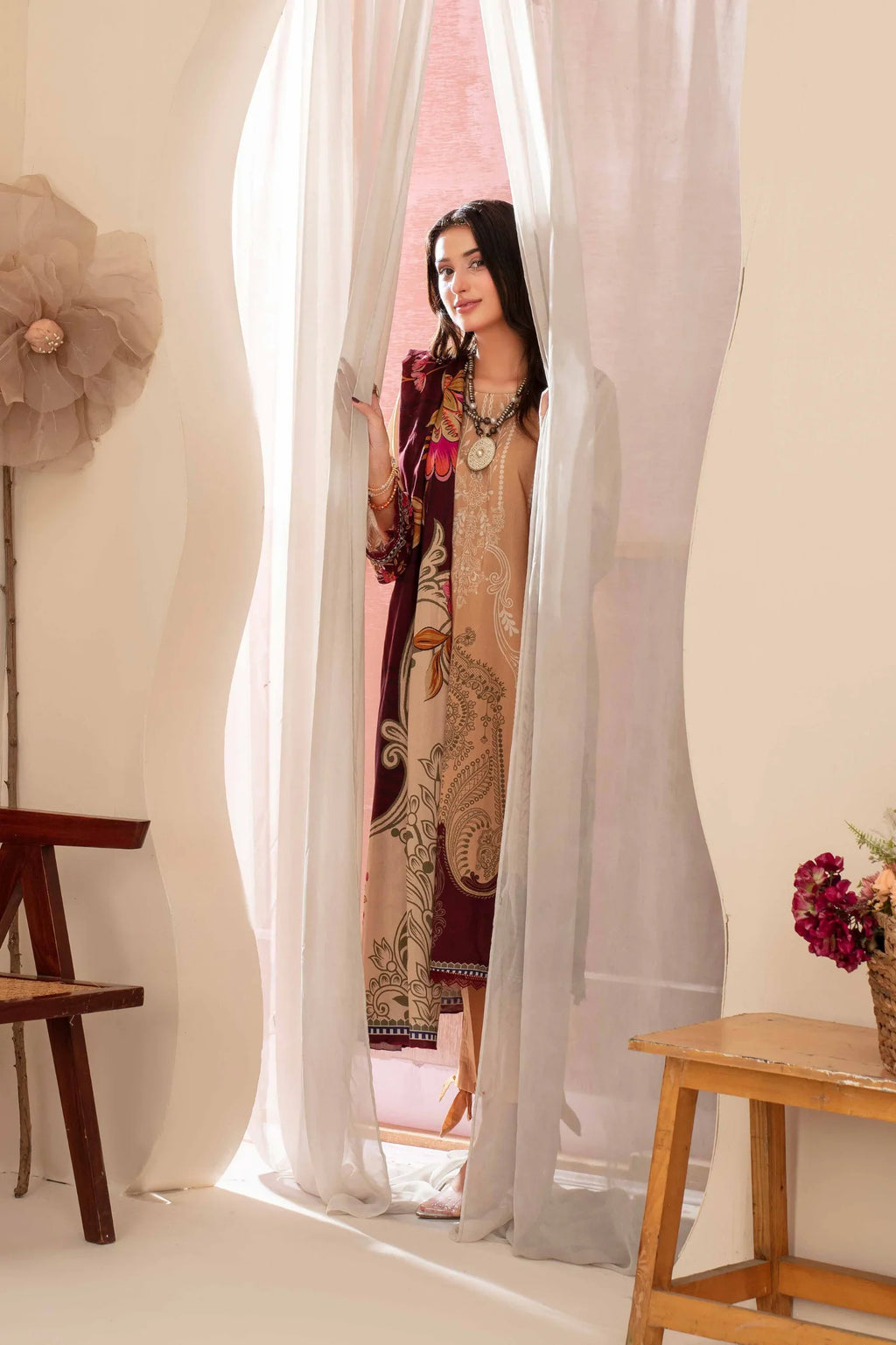 Fabiha By Feroza Digital Printed Linen 3PC D8