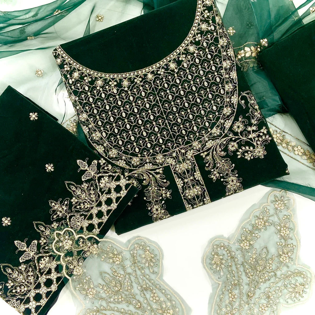 Maria B Sweet Velvet Embroidered 3PC D2