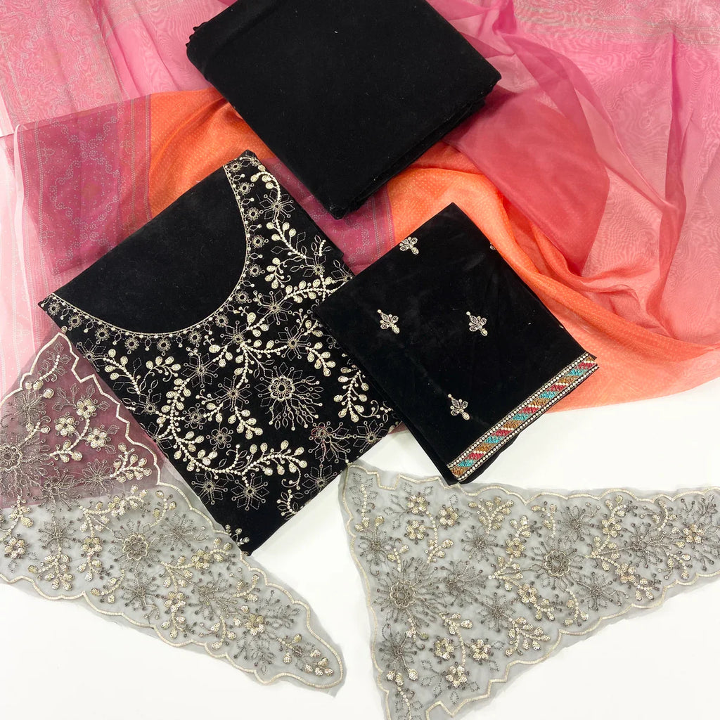 Maria B Sweet Velvet Embroidered 3PC D3