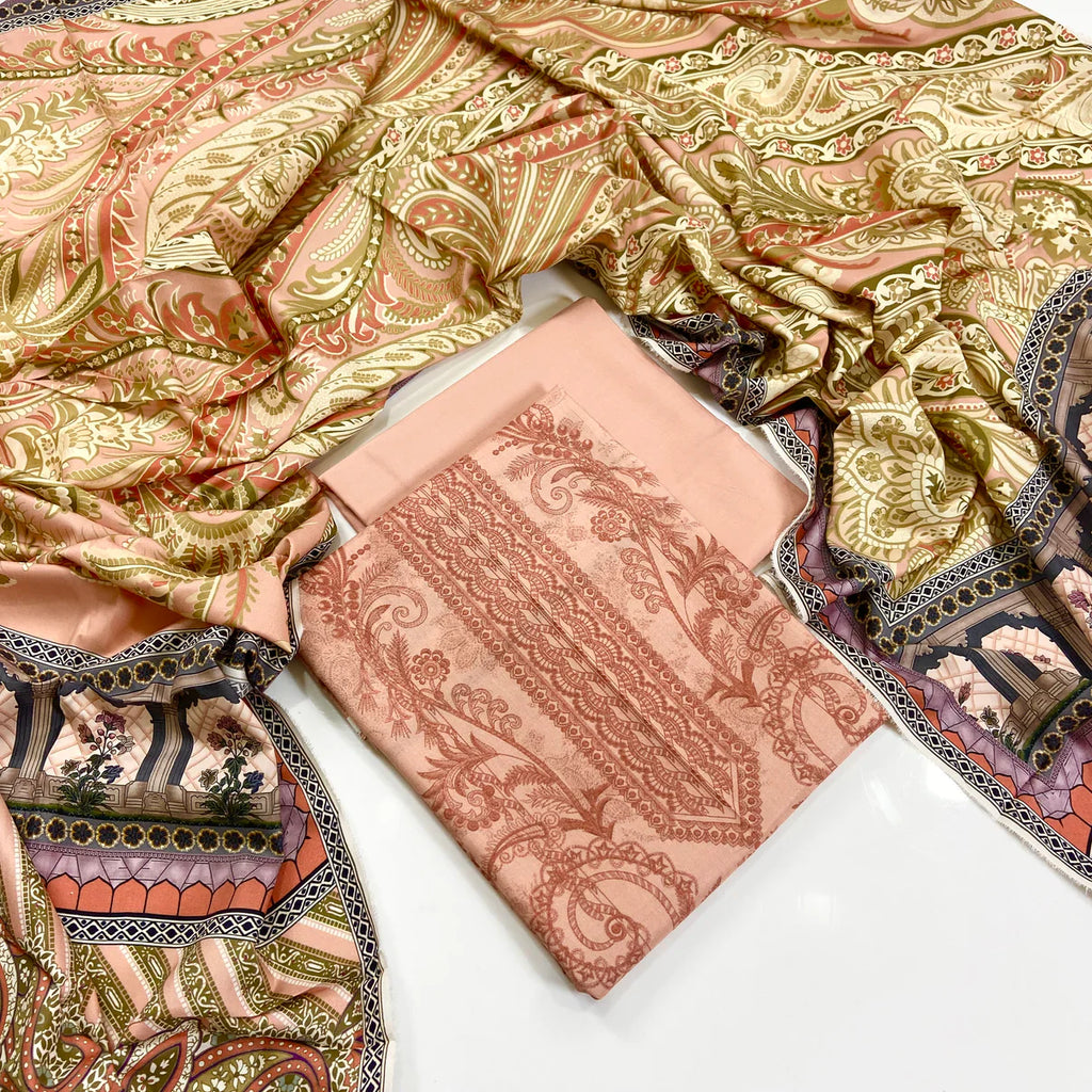 Mausummery Digital Printed Linen 3PC D4