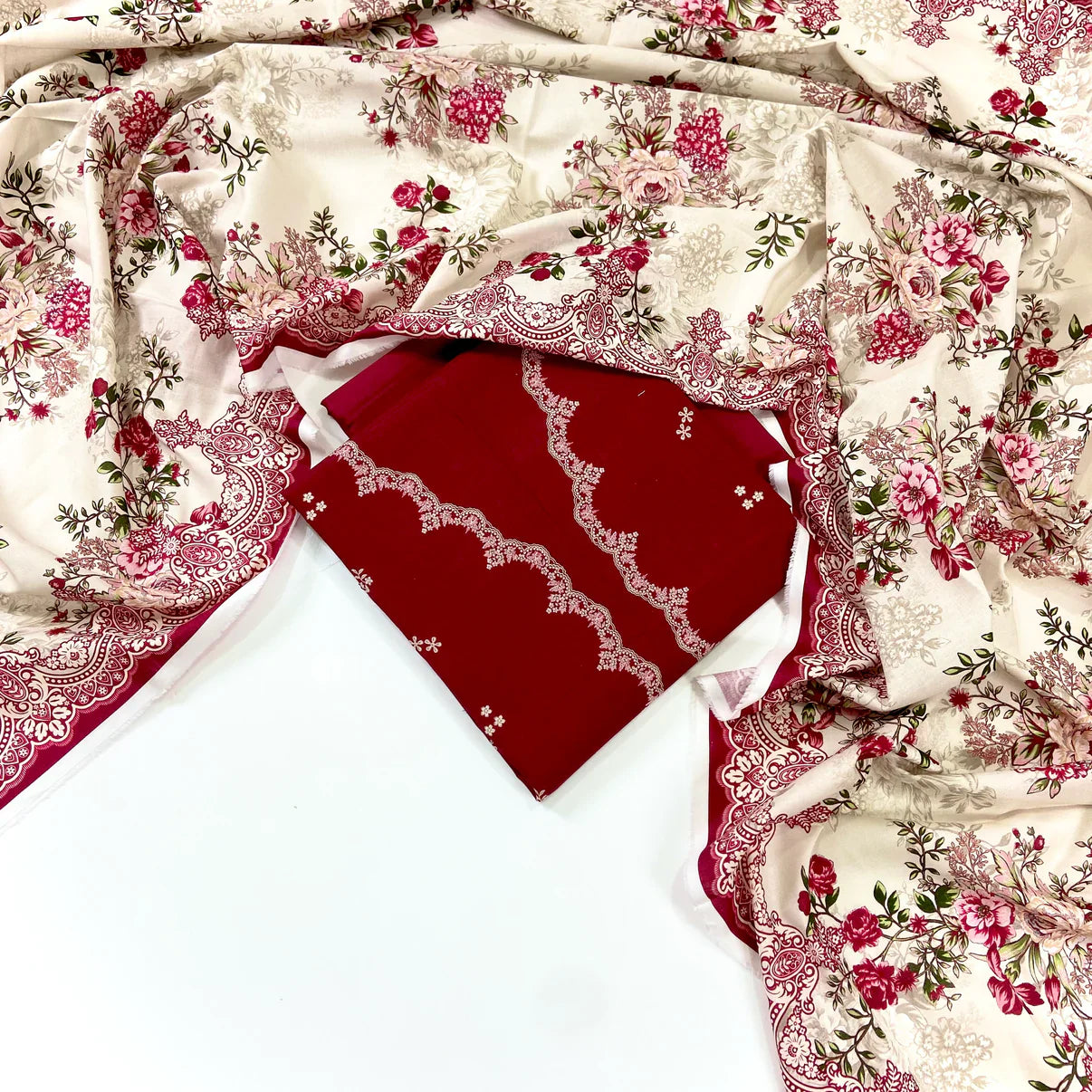 Mausummery Digital Printed Khaddar 3 PC D12