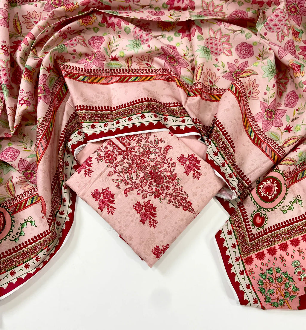 Mausummery Digital Printed Khaddar 3 PC D7