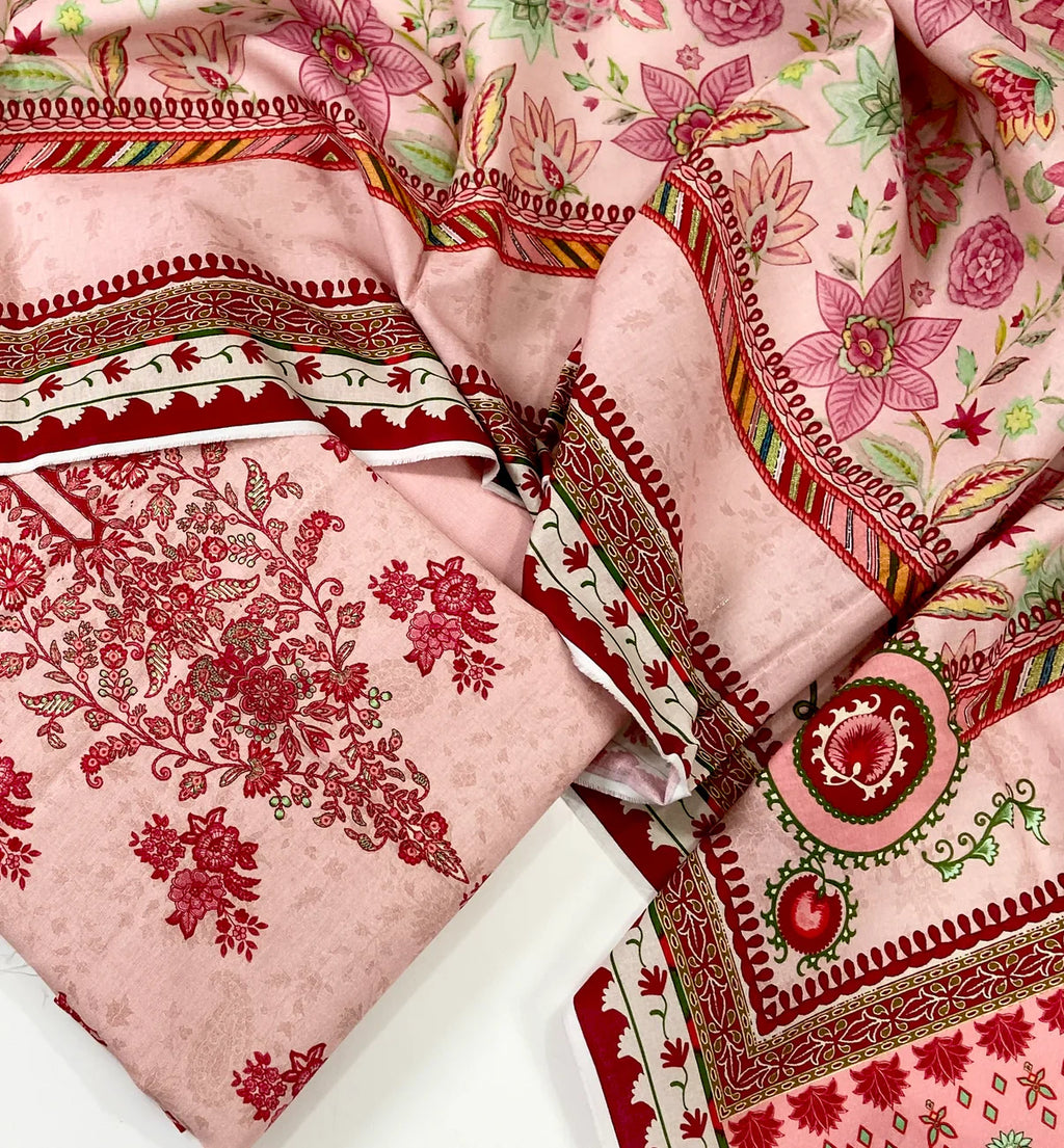 Mausummery Digital Printed Khaddar 3 PC D7