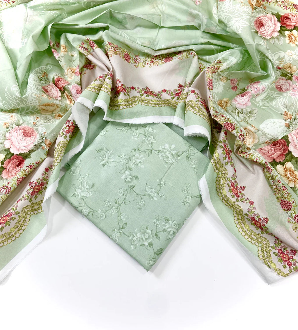 Mausummery Digital Printed Khaddar 3 PC D9