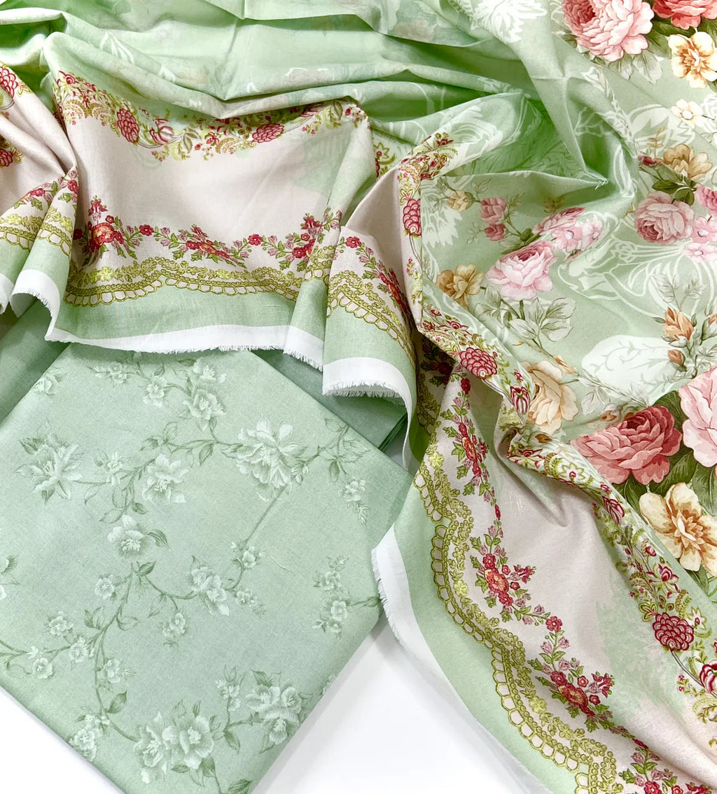 Mausummery Digital Printed Khaddar 3 PC D9