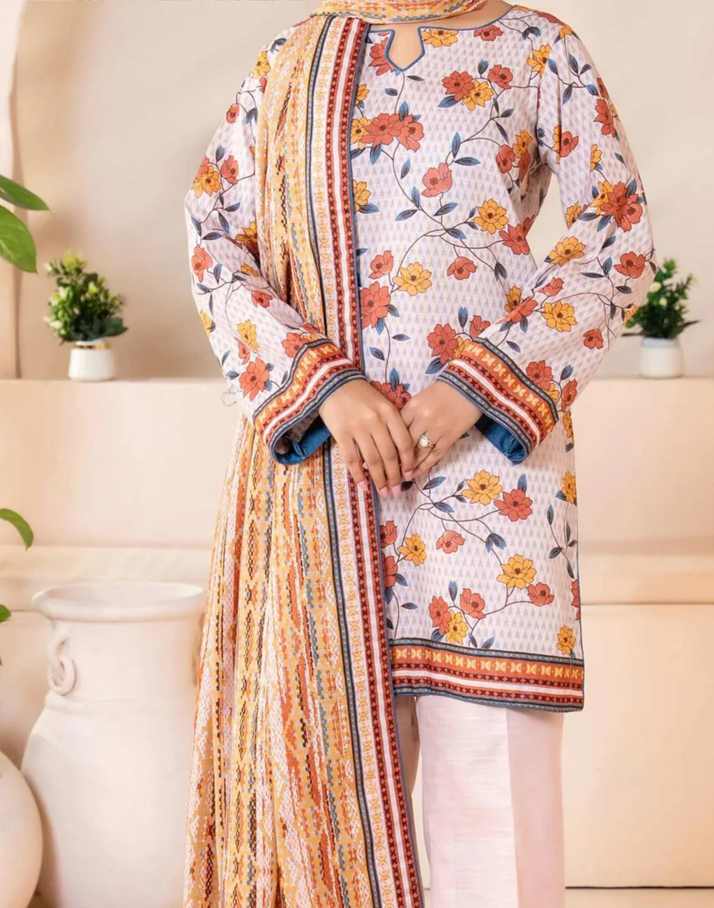 Mehnaz Airjet Printed Khaddar 3PC D1 01