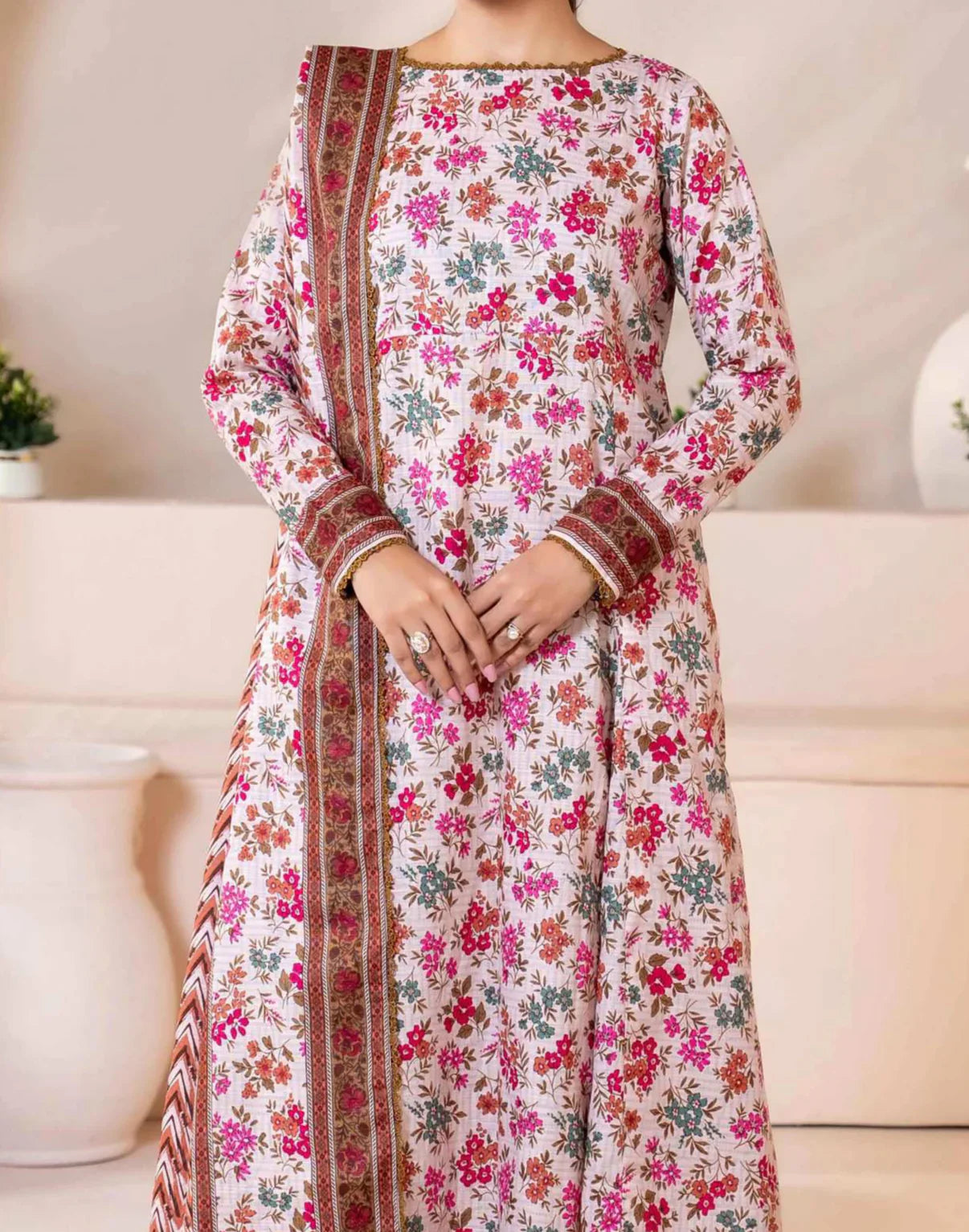 Mehnaz Airjet Printed Khaddar 3PC D1 03