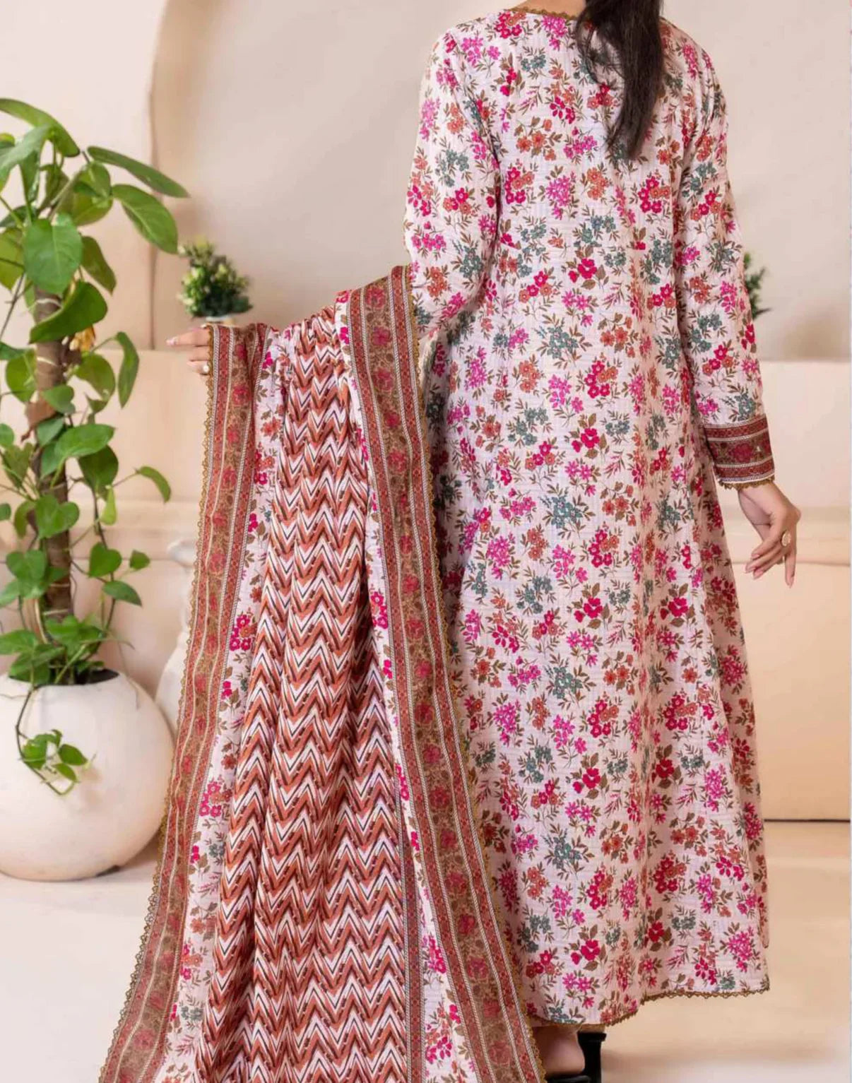 Mehnaz Airjet Printed Khaddar 3PC D1 03