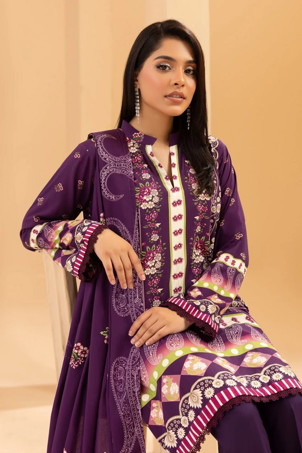 Motifz Premium Printed Linen 3PC D1