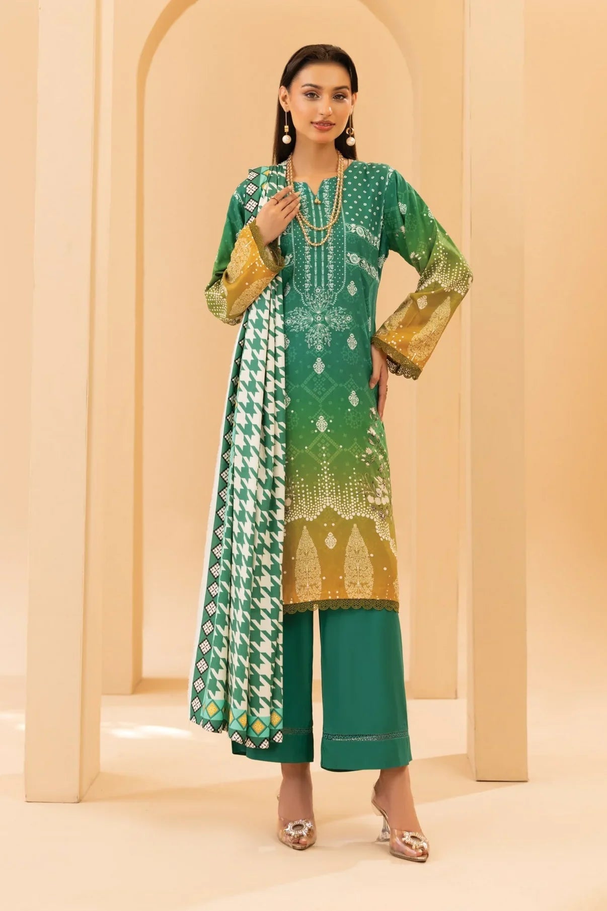 Motifz Premium Printed Linen 3PC D6