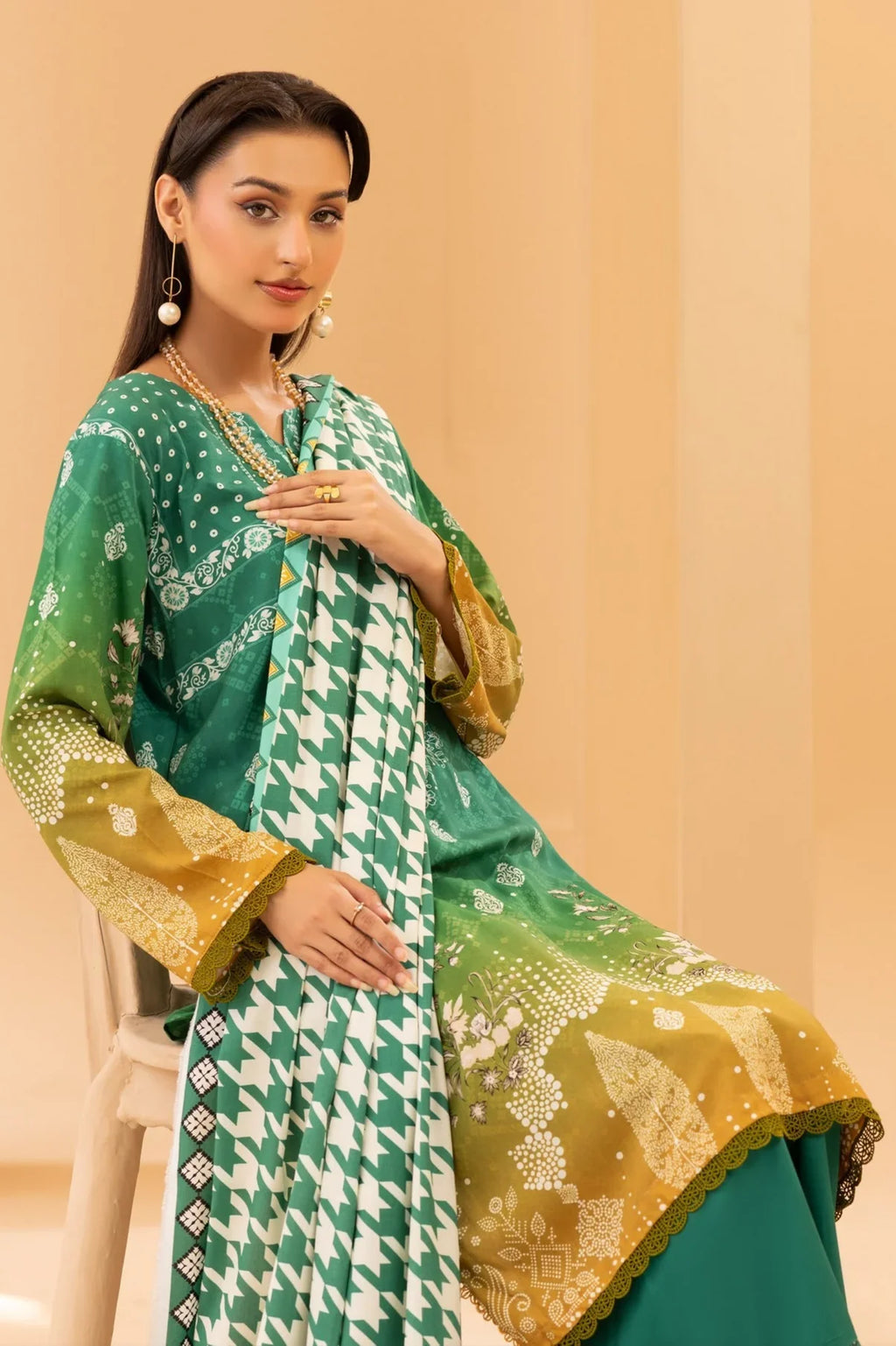 Motifz Premium Printed Linen 3PC D6