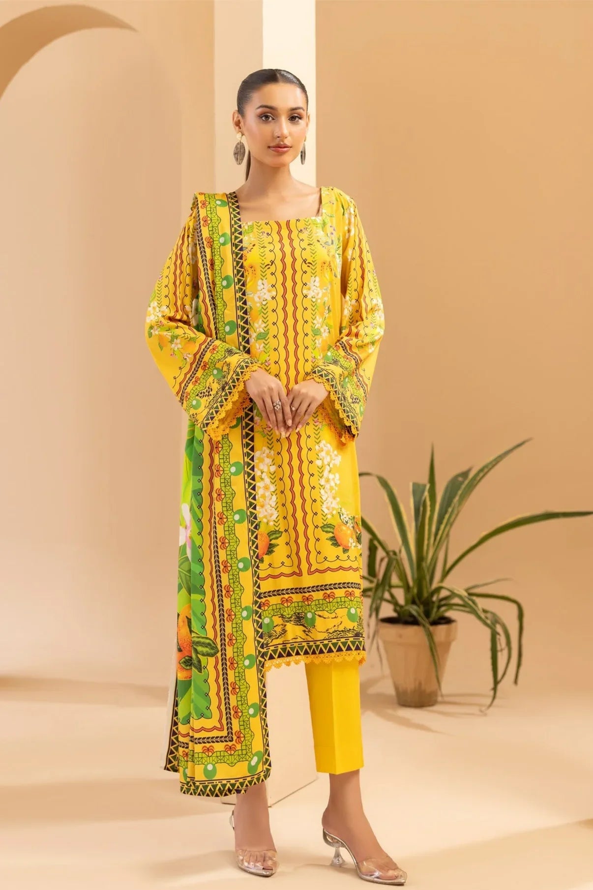 Motifz Premium Printed Linen 3PC D7