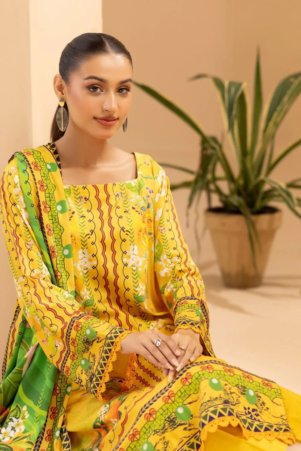 Motifz Premium Printed Linen 3PC D7