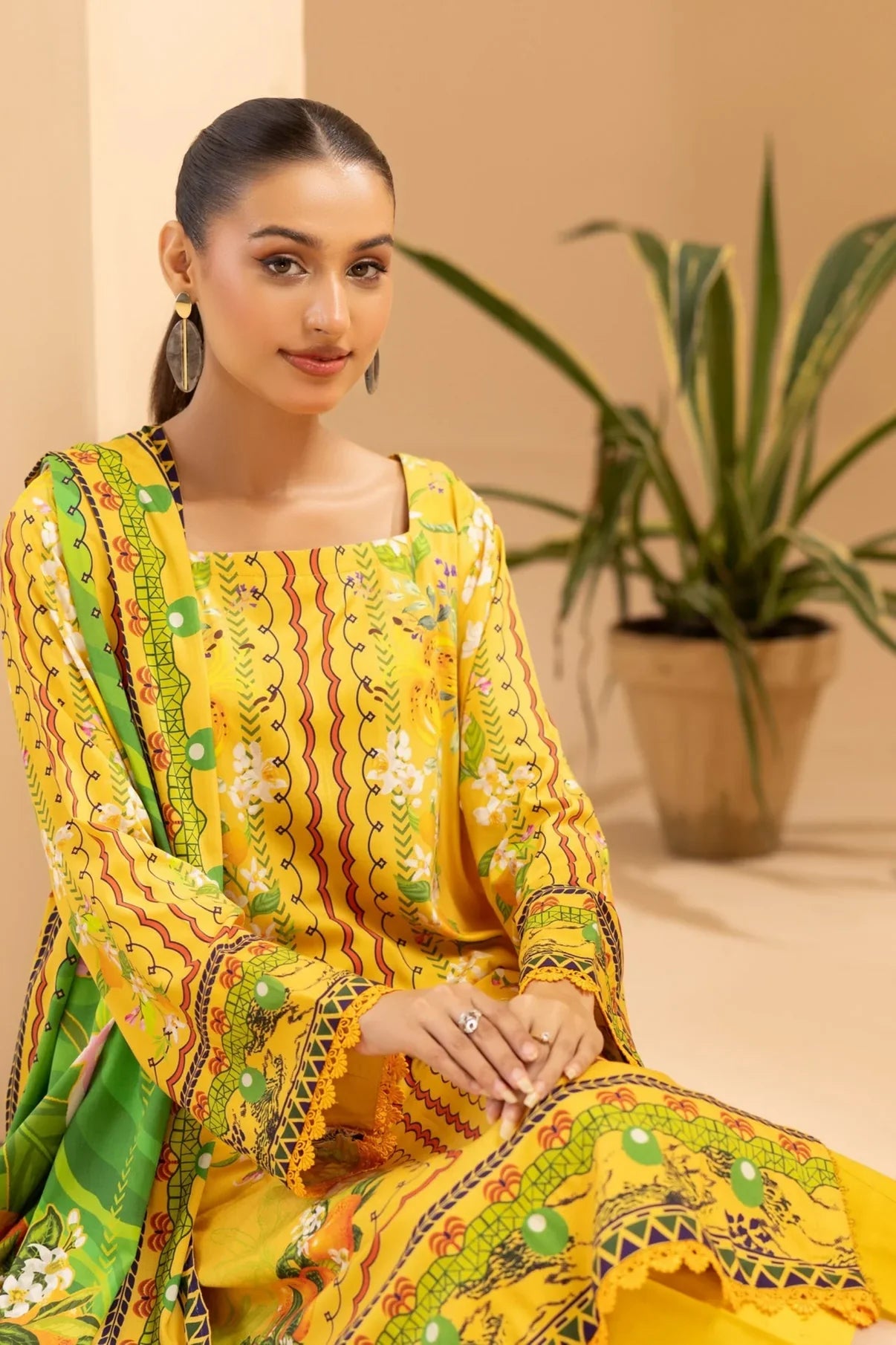 Motifz Premium Printed Linen 3PC D7