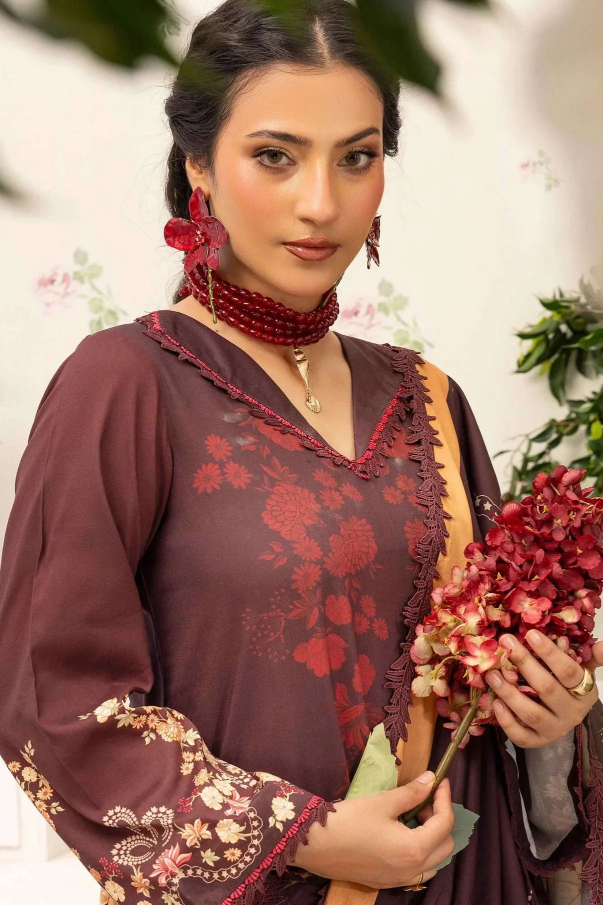 Raiha Digital Printed Linen 3PC D1