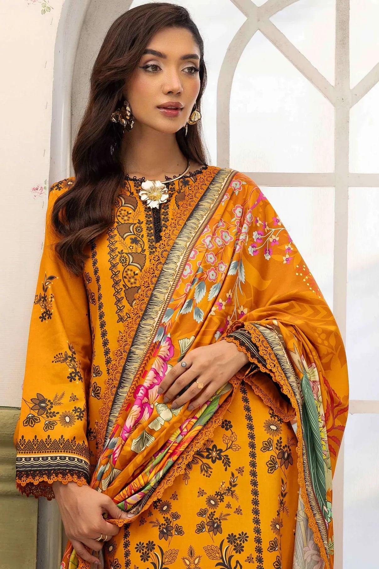 Raiha Digital Printed Linen 3PC D3