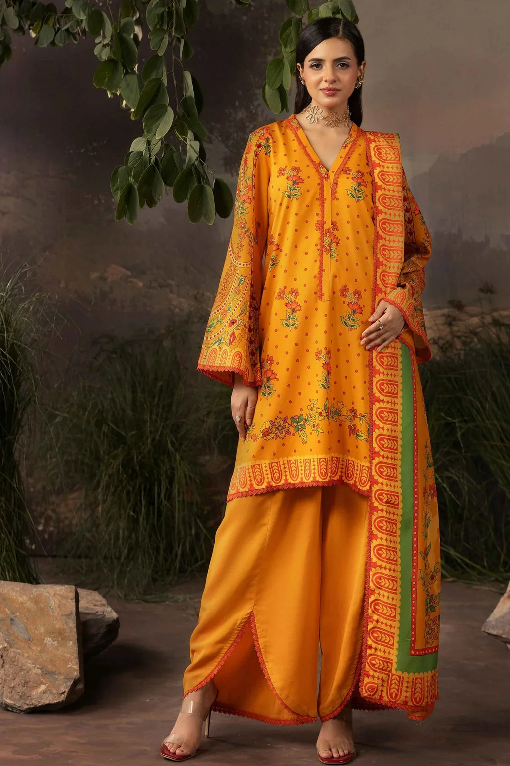 Raiha Luxury Linen 3PC D1