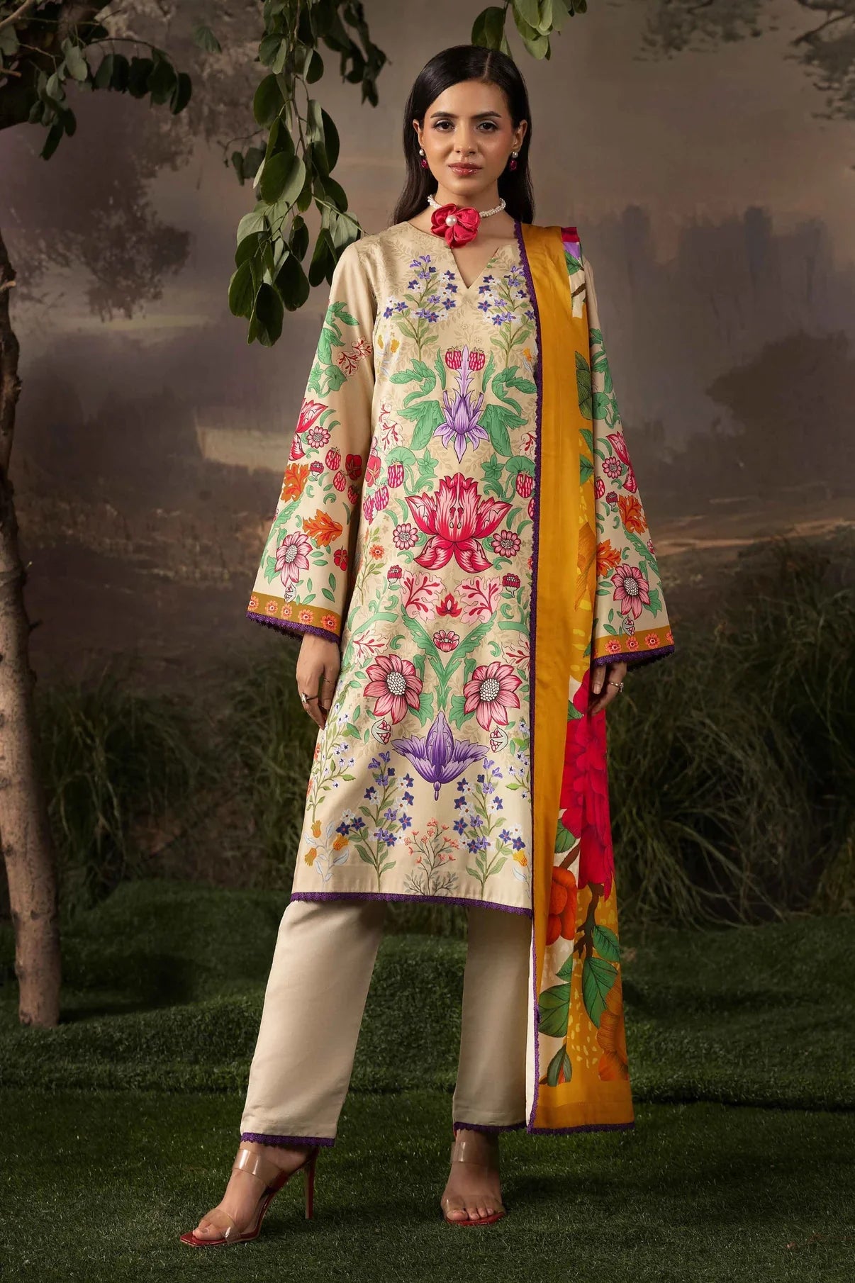 Raiha Luxury Linen 3PC D2