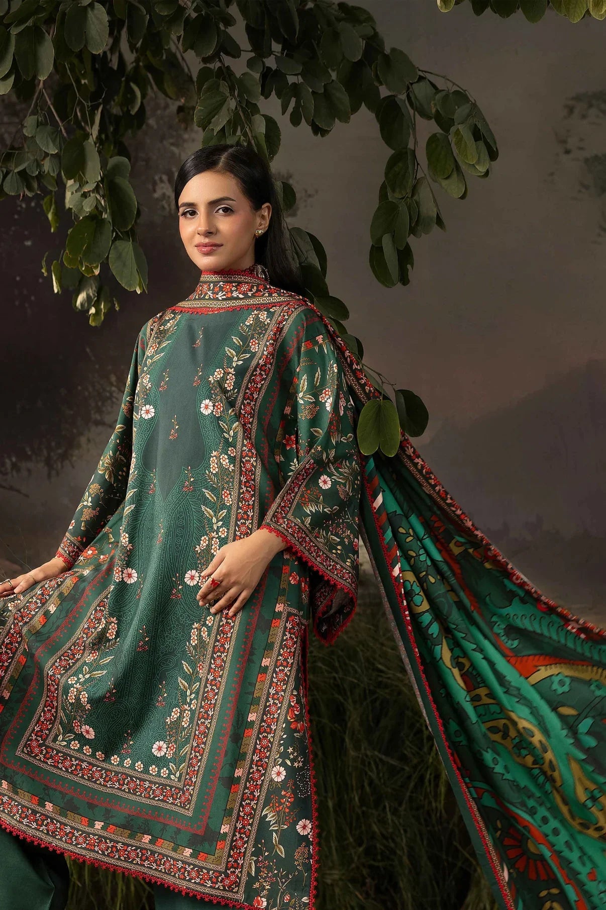 Raiha Luxury Linen 3PC D4