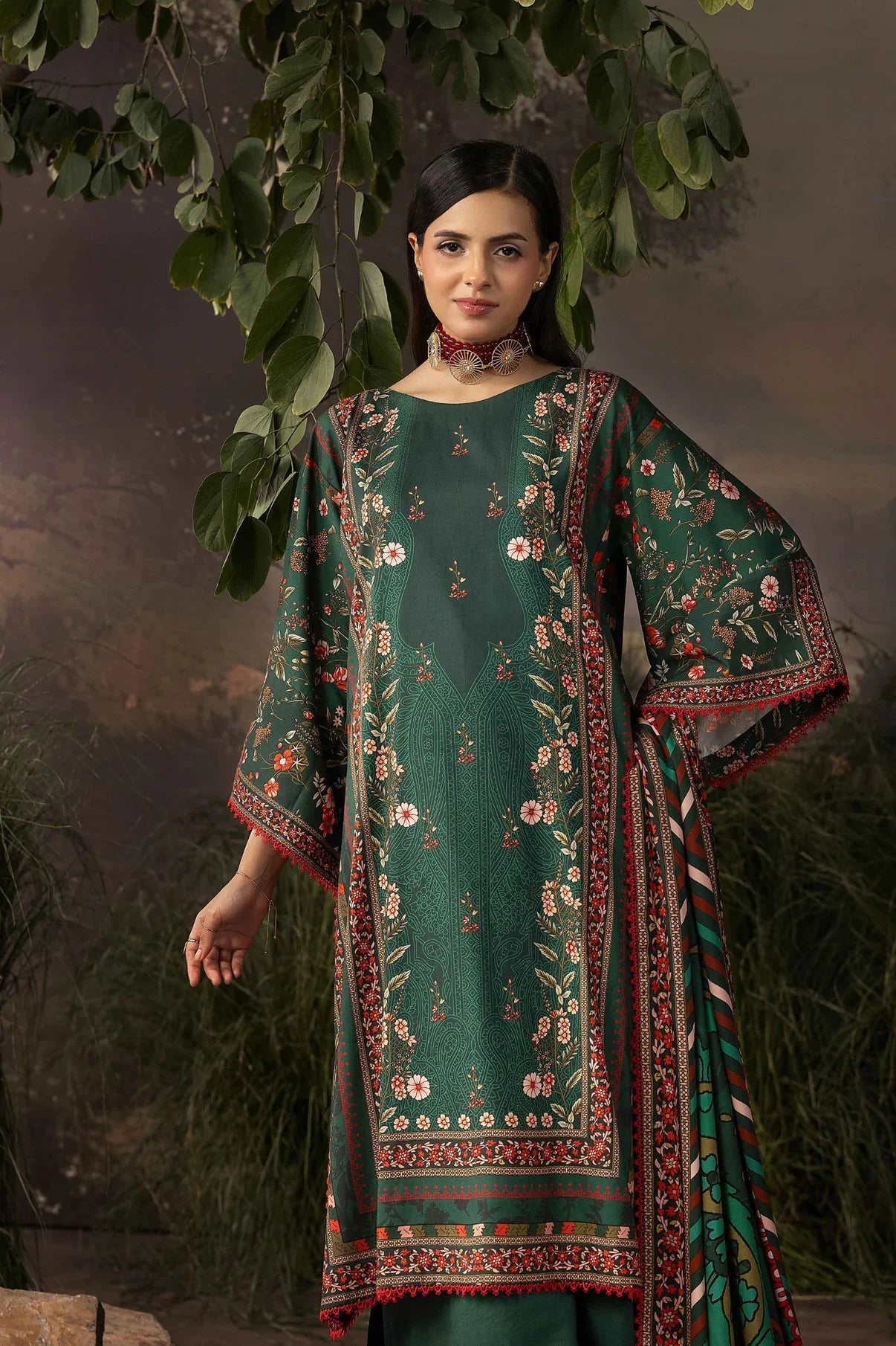 Raiha Luxury Linen 3PC D4