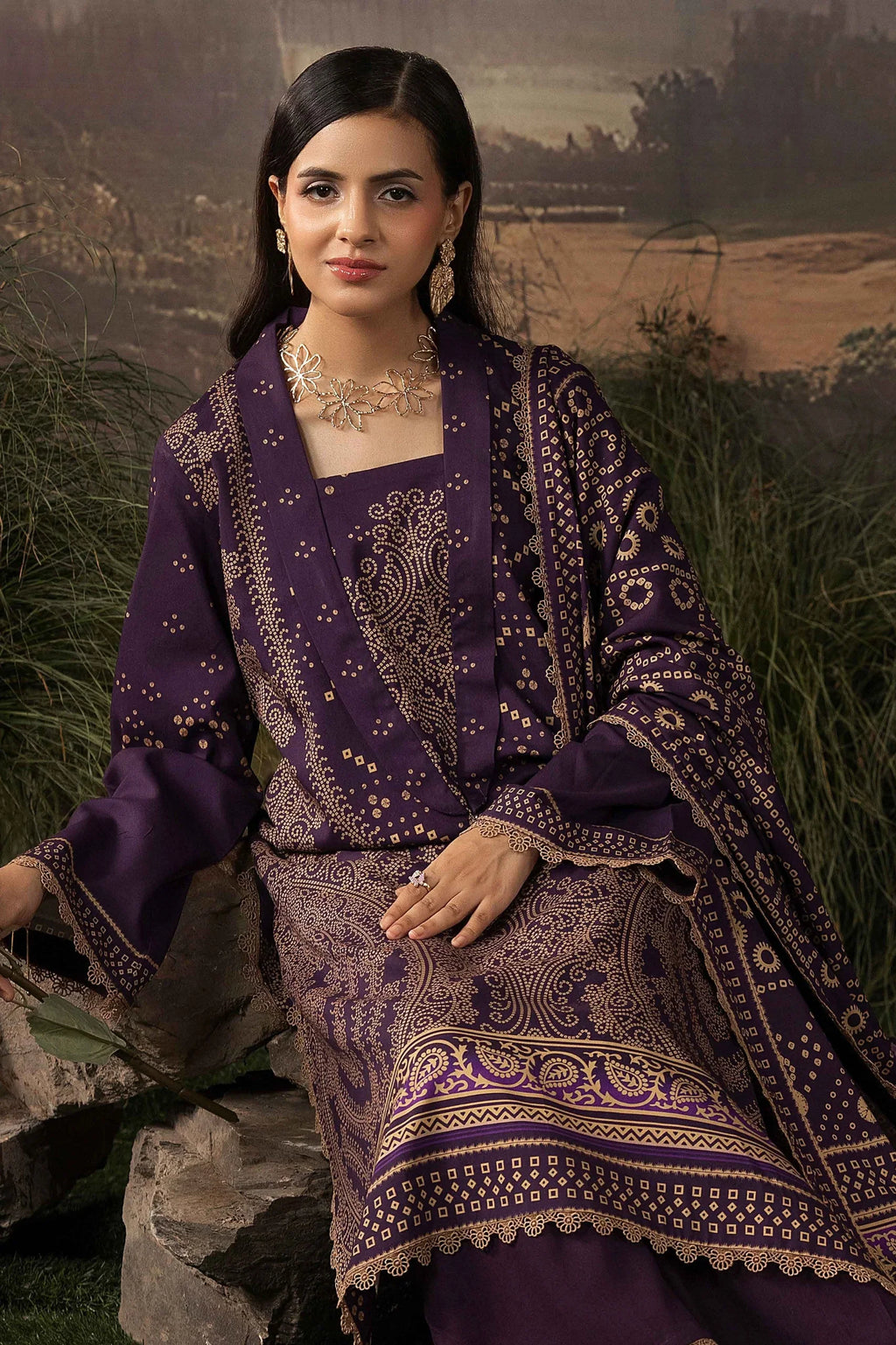 Raiha Luxury Linen 3PC D9