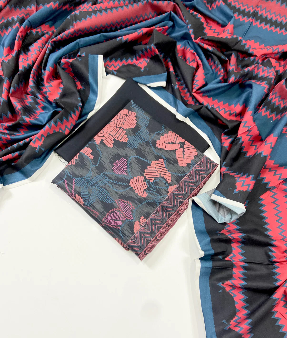 Sapphire Digital Printed Linen 3 PC D4