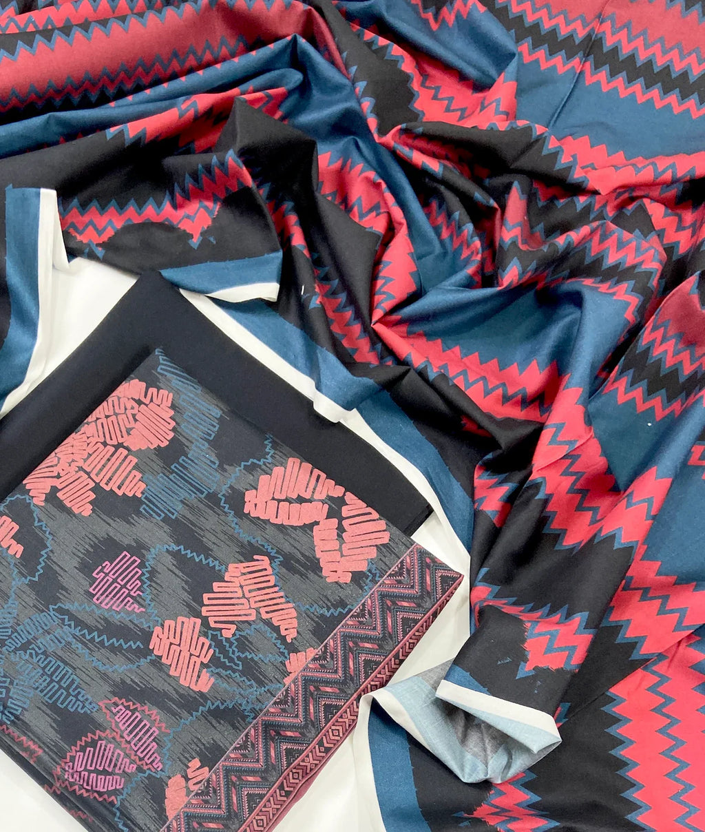 Sapphire Digital Printed Linen 3 PC D4